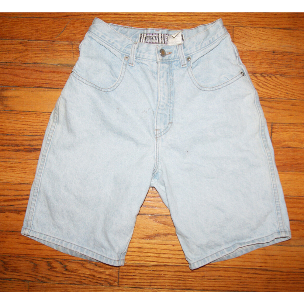 Vintage 90s Forenza Light Wash Womens Size 4 Classic Denim Jean Shorts Made USA